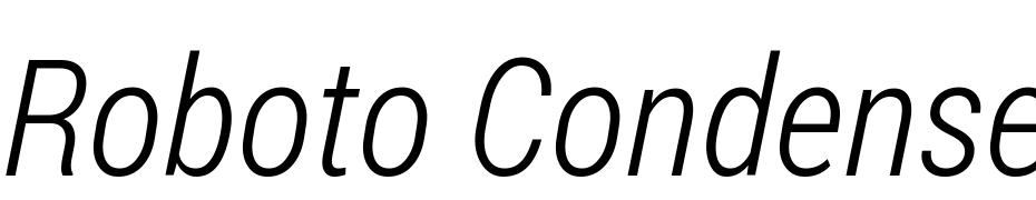 Roboto Condensed Light Italic cкачать шрифт бесплатно